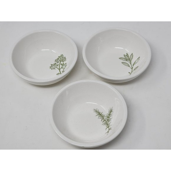 Harry & David Ceramic Dipping Bowls 3-Piece Set Herb Pattern - Picture 1 of 8